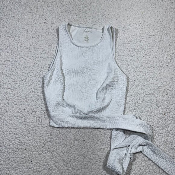 ONA By Yoon Chung White Gym Wrap Tank Size S Sleeveless Athletic Athleisure - Picture 1 of 4